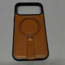 BUTAIGA for iPhone 17 Pro Max Leather Case with Stand, AntiSlip Grip Ring, Fits for MagSafe (Brown, IP17 Pro Max6.9inch)