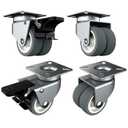 2 inch Swivel Caster Wheels Set of 4 Total Capacity 880 lbs Heavy Duty Casters for Furniture No Noise TPR Wheels with Screws