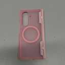 for Samsung Galaxy Z Fold 7 Case [Compatible with MagSafe] [Hinge Protection] [Built-in HD Screen Protector] Translucent Hard Shockproof Magnet Phone Cover for Zfold 7 - Pink