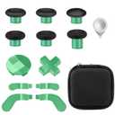 Accessories for Xbox One Elite Series 2 Controller(Model 1797), Metal Thumbsticks Paddles Joysticks Replacement Parts Kits Compatible with Xbox Elite Wireless Controller Series 2 Core(Black & Green)
