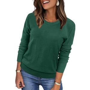 WIHOLL Women 2025 Fashion Pullover Sweater Crew Neck Long Sleeve Shirts Blouse Knit Casual Cozy Clouds Top, Size Large