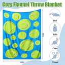 Newwiee 4 Pack Tennis Throw Blankets for Teens Adults Soft Flannel Fleece Sport Ball Blanket Team Gift for Tennis Lovers Players Coaches, 40"x50"