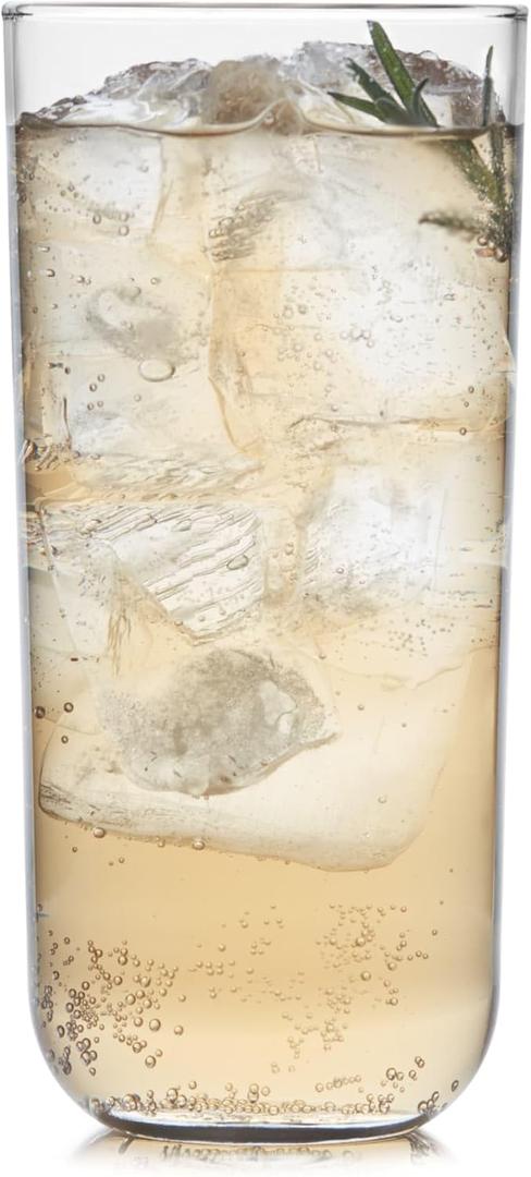 Libbey Polaris Tumbler Glasses, Axis, 17.75-ounce, Set of 8