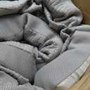 SINWEEK 3 Inch Mattress Topper Full Size, Soft Memory Foam for Back Pain Relief, Double Bed Topper with Grey Cover, CertiPUR-US Certified