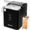 Ice Makers Countertop, 9 Ice Cubes Release in 6 Mins, 26Lbs/24H, 2 Sizes of Bullet Ice Machine