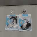 Yolipar 2PCS 3.5mm Surveillance Single-Wire Listen Only Earpiece Walkie Talkie with Covert Tansparent Acoustic Tube Headset Police Law Enforcement for Speaker Mics & 1 Pair Medium Black Earmold