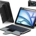 Nillkin iPad Air 11 inch (M2 2024) Case with Detachable Keyboard, iPad Pro 11 (1st-4th Gen) & Air 5th/4th Gen, 7-Color Backlit, Trackpad, Protective Case with Pencil Holder, Portrait/Landscape Modes (Black)