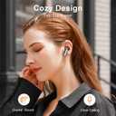 Wireless Earbuds Bluetooth Headphones, 50H Playtime Ear Buds with Mic, LED Digital Display Charging Case, IPX7 Waterproof, Deep Bass Stereo, in-Ear Earphone for iPhone Andriod Phone - Black