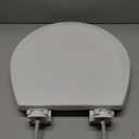 BEMIS 500EC 390 Toilet Seat with Easy Clean & Change Hinges, 1 Pack Round, Cotton White