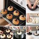 Silicone Molds,Donut Mold for Baking,Donut Pans Set,6 Pieces Pastry Molds for Bagel and Doug Hnut Cake Pans Easy Install Easy to Use