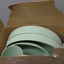 Wheat Straw Dinnerware Sets | Unbreakable Dinnerware Sets | Dishwasher Microwave Safe Dinnerware | Eco Friendly Non Breakable Dinnerware Sets | RV Outdoor Camping Green, Service for 8 (32 pcs)