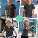 Oakgarden Boys School Basic Shirts 5-16 Years | Short Sleeve Loose Fit Tops, Crew Neck Casual T-shirts for Kids, Soft Layer Breathable Tees, Sports Uniform Daily Wear (Gray)