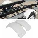ECOTRIC 8"-12" Set of Two Single-Axle Trailer Fenders Wheels Tire Top Step Skirt Boat