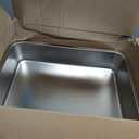 KUNWU SUS304 Stainless Steel Food Grade 6" Deep Extra Large Cat Litter Box Corrosion Resistant Durable Pan 23.5" x 15.5" x 6"