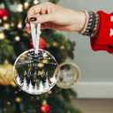 2 x 15th Anniversary Ornament Gifts for Couple, 15 Year Wedding Gifts for 15th Anniversary, Glass Keepsake 15 Year as Mr and Mrs Christmas Ornaments