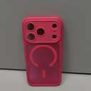 CANSHN Magnetic Compatible with iPhone 17 Pro Case, Upgraded [Full Camera Protection] [Compatible with Magsafe] [Translucent Matte] Shockproof Protective Phone Cover 6.3 Inch - Hot Pink