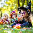 400PCS Halloween Party Favor, Halloween Bubble Wands for Kids, Halloween Trick or Treat Toys, Goodies Bag Fillers, Pinata Fillers, Mini Bubble Wands for Party Supplies