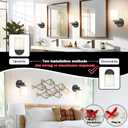 Nekhung Battery Operated Wall Sconce Set of 2, Wireless Wall Sconce with Remote,10000mAh Rechargeable RGB Dimmable Bathroom Light Fixtures with Double Clear Glass Shade NOT Hardwired