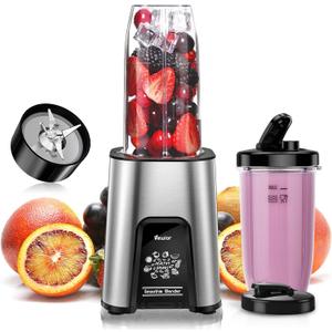 VEWIOR Smoothie Blender, 900W Personal Blender for Shakes and Smoothies, Blenders for Kitchen, Smoothie Juice Mixer with 2 * 22Oz BPA-Free To-Go Cups (6 Pieces)