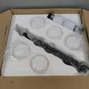 Kitchen Island Lighting, 3 Lights Linear Chandeliers Rectangle Pendant Light Fixtures for Dining Room Farmhouse Hanging Light with Glass Shades(Black)