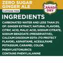 Canada Dry Zero Sugar Ginger Ale Soda, 12 fl oz cans, 12 pack (EXP 02/02/26)