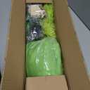 56 Pcs Christmas Tree Ornaments Set Include Red Lime Green Peppermint Candy Ball Ornaments Christmas Tree Bow Topper Faux Fur Ribbon Ball Tree Skirt Led Lights for Xmas Holiday Decor