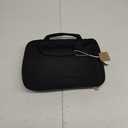 BAGSMART Toiletry Bag Travel Bag with Hanging Hook, Water-resistant Makeup Cosmetic Bag Travel Organizer for Accessories, Shampoo, Full-size Container, Toiletries (Black, Medium) 