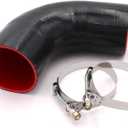 90 Degree Elbow Coupler Silicone Hose 4-Ply 4-inch for Turbo/Intercooler/Intake Piping, Length 120mm Thickness 5mm with T-Bolt Clamp