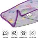 1 Pack 3 Puppy Blankets Super Soft Warm Sleep Mat Bone Print Cute Blanket Fluffy Premium Fleece Pet Blanket Flannel Throw Dog Blankets for Small Dogs Puppy Cat,Small(23"x15")