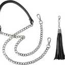 BEAULEGAN Purse Chain Strap Replacement for Shoulder and Crossbody Bag, Lightweight, 51 Inch Long 0.8 Inch Wide (Black/Silver)