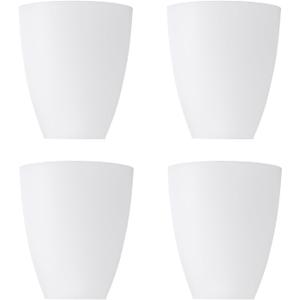 PATIKIL 4.5" High 3.9" Diameter 1.2" Fitter Plastic Lampshade, 4 Pack Plastic Lamp Shade Replacement Bulb Light Cover for LED Floor Lamp Table Lamp White