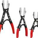 Yarlung 3 Pack Hose Pinch Off Pliers Set, 8/10/12 Inch Metal Steel Hose Clamp Plier, Automatic Locking Ratcheting Pliers for Automotive Coolant Line, Radiator, Fuel Hose
