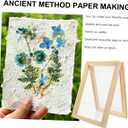 Abaodam 10 Pcs Paper Making Screen Kit 7.08X4.92In Wooden DIY Frame for Kids Crafts Environmental Learning Handmade Paper Frame Set