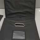 STOREONE Fabric Storage Cube Bin Foldable Organizer Container Collapsible Basket with Lids and Metal Handles, for Home, Bedroom, Closet (Black, 1 Pack)