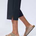 Women's Capri Pants Wide Leg Quick Dry Hiking Capris Water Resistant UPF50 Lightweight Loose Travel (L)