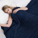 Electric Heated Blanket Full Size 72"84" with 9 Heating Levels & 1-10Hs Auto OffDouble Sided Plush Sherpa, Energy Efficient, Machine Washable, for Couch & Bed, Dark Blue