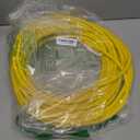 POWGRN 50 ft 12/3 Outdoor Extension Cord Waterproof Heavy Duty with Lighted Indicator End 12 Gauge 3 Prong, Flexible Cold-Resistant Long Power Cord Outside, 15Amp 1875W SJTW Yellow ETL Listed