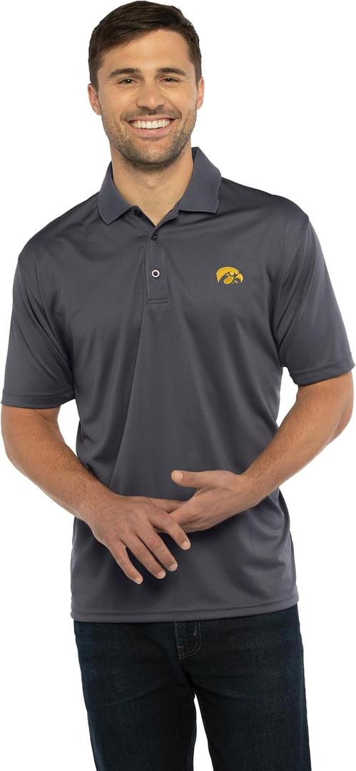 Vantage Apparel NCAA Mens Men's Dark Gray Collegiate Premium Moisture Wicking Icon Polo Size SM