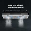 Empava Ducted Range Hood Under Cabinet 30 Inch, Kitchen Stove Vent with Dual Sealed Aluminum Motor, 4-Speed, 500 CFM, Touch Control, Permanent Filters, Stainless Steel, EMPV-RH13