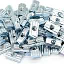 100Pcs 25 & 10 Series Aluminum Extrusion Profile M6 T-Slot Slide Nuts Hardware for 1 Inch x 1 Inch 1" 1010 1020 2525 2550 Extruded Aluminum Fastener Accessories