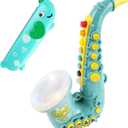 Toy Saxophone with Light & Sound, Toy Harmonica for Kids, Early Educational Toy Musical Instrument Toys for Toddlers Girls Boys Age 3+ (Green)
