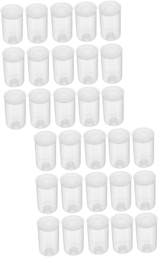 SUPVOX 60 Pcs Film Roll The Pet Hard Plastic Storage Box Travel (5.3X3.2CMx2pcs)