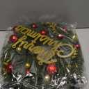 Christmas Wreaths for Front Door with Lights & Timer - 18" 40 LED Pre-Lit Lighted Christmas Wreath Decorations with Metal Hanger, Real Touch Pine Xmas Wreath for Windows Indoor Outdoor Wall (Small)