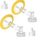 PumpMom-us 17mm Flanges Compatible with Spectra S2 S1 9 Plus Synergy Gold Pump Parts, Replacement 17 mm Breast Pumps Shield Accessories for Spectra Flange