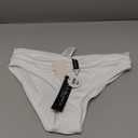 Island Goddess Triangle Hipster Swimsuit Bottom (8, White)