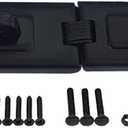 QCAA Extra Heavy Duty Concealed Safety Hasp, Flexible Link, with Hardened Staple, 6-1/4" Single Flexible, Black Coated, 1 Pack