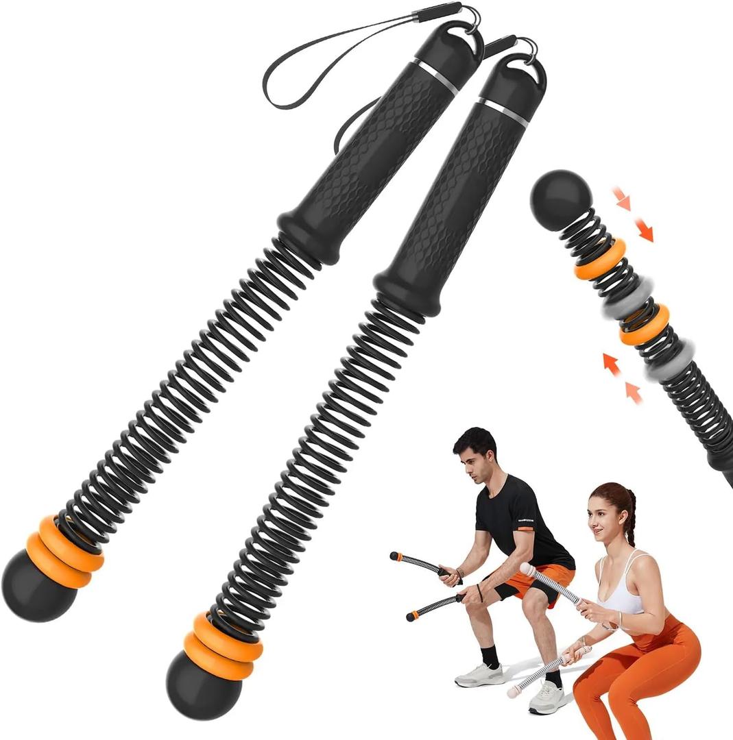 Ropeless Battle Ropes with Adjustable Weights, Cordless Heavy Battle Rope for Home Gym & Travel, Portable Weighted Exercise Equipment for HIIT, Cardio & Low Impact Workout(Black)