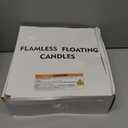 Homemory 48 Pack 3 Flameless Led Floating Candles, 200 Hour White Battery Operate Waterproof Tealights for Cylinder Vases, Centerpieces at Wedding Decor, Party, Pool