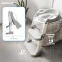 Jool Baby Potty Training Seat with 2 Step Ladder for Toddlers - Splash Guard, Adjustable Height (Gray)