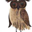 Wood Bird Figurine Home Decor Accent, Rustic Owl Statue Tabletop Decoration for Living Room Bedroom Office, Abstract Spring Summer Autumn Decor 